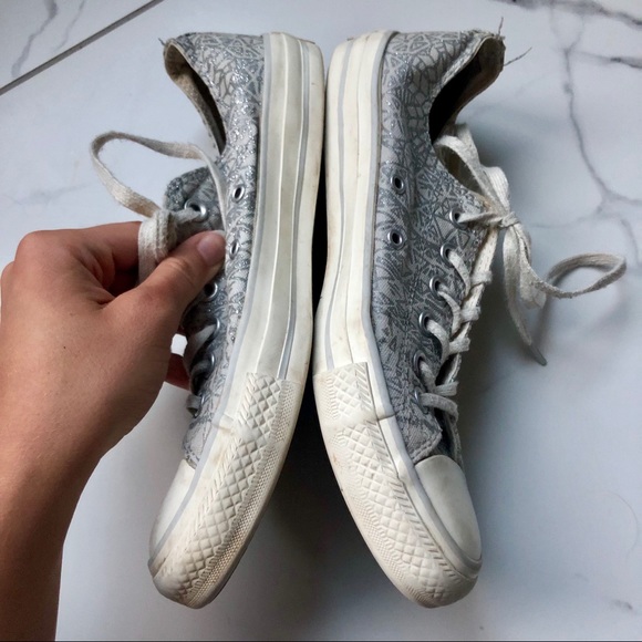Converse All Star Gray Silver Print - Picture 3 of 10